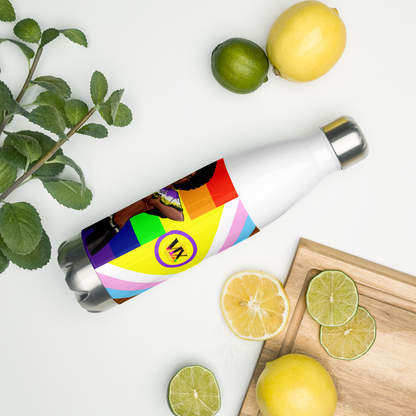 Botella de agua de acero inoxidable No binario y Orgullo Intersexual-Inclusivo