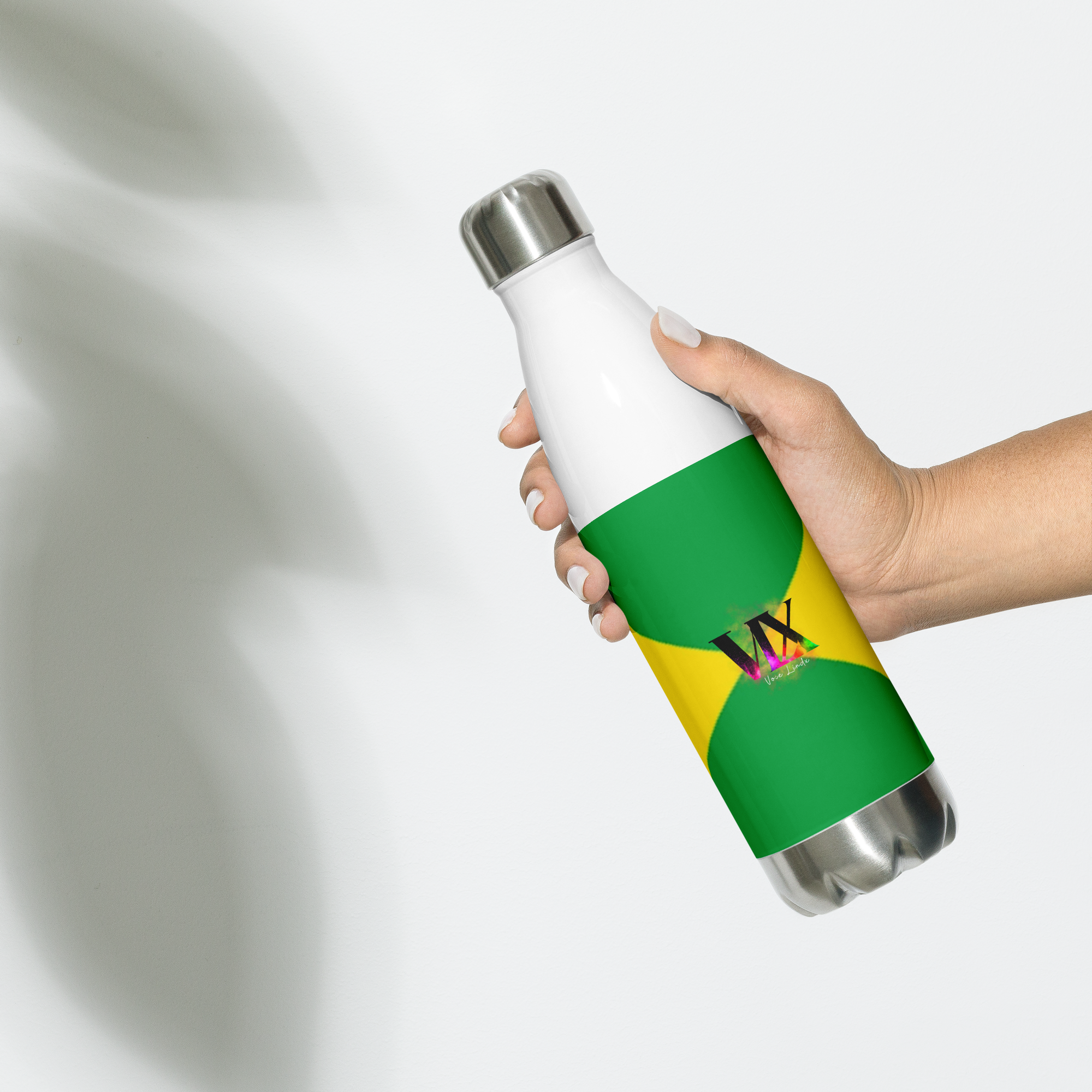 Botella de agua de acero inoxidable Bandera de Brasil