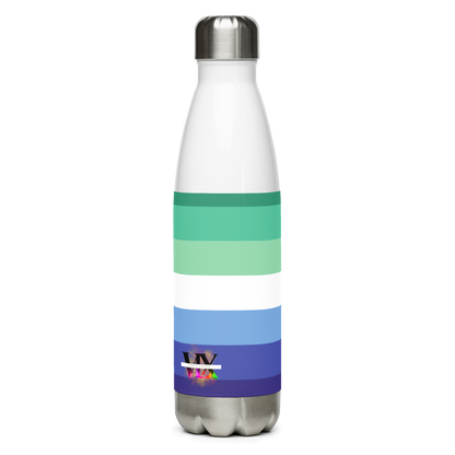 Garrafa de água de aço inoxidável Bandeira do Orgulho Gay