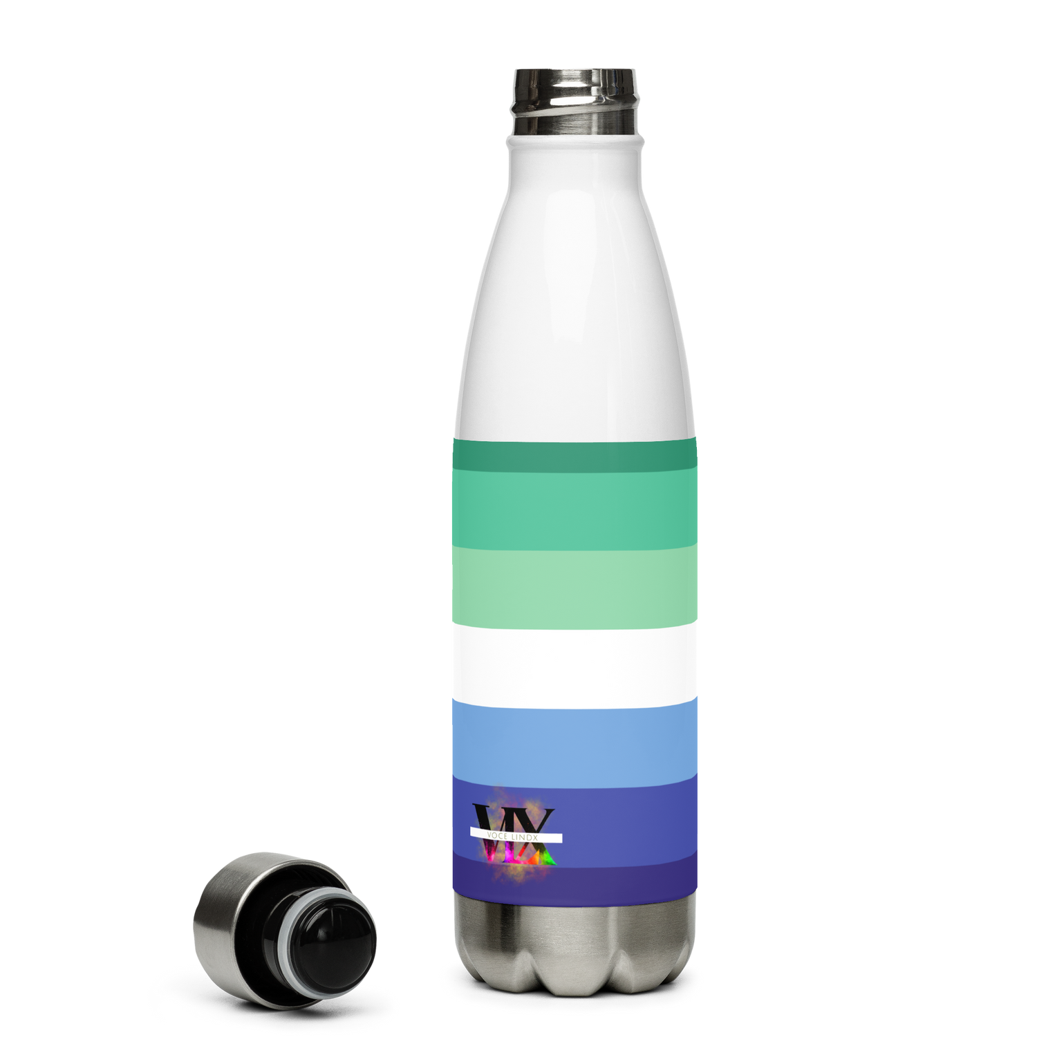 Garrafa de água de aço inoxidável Bandeira do Orgulho Gay
