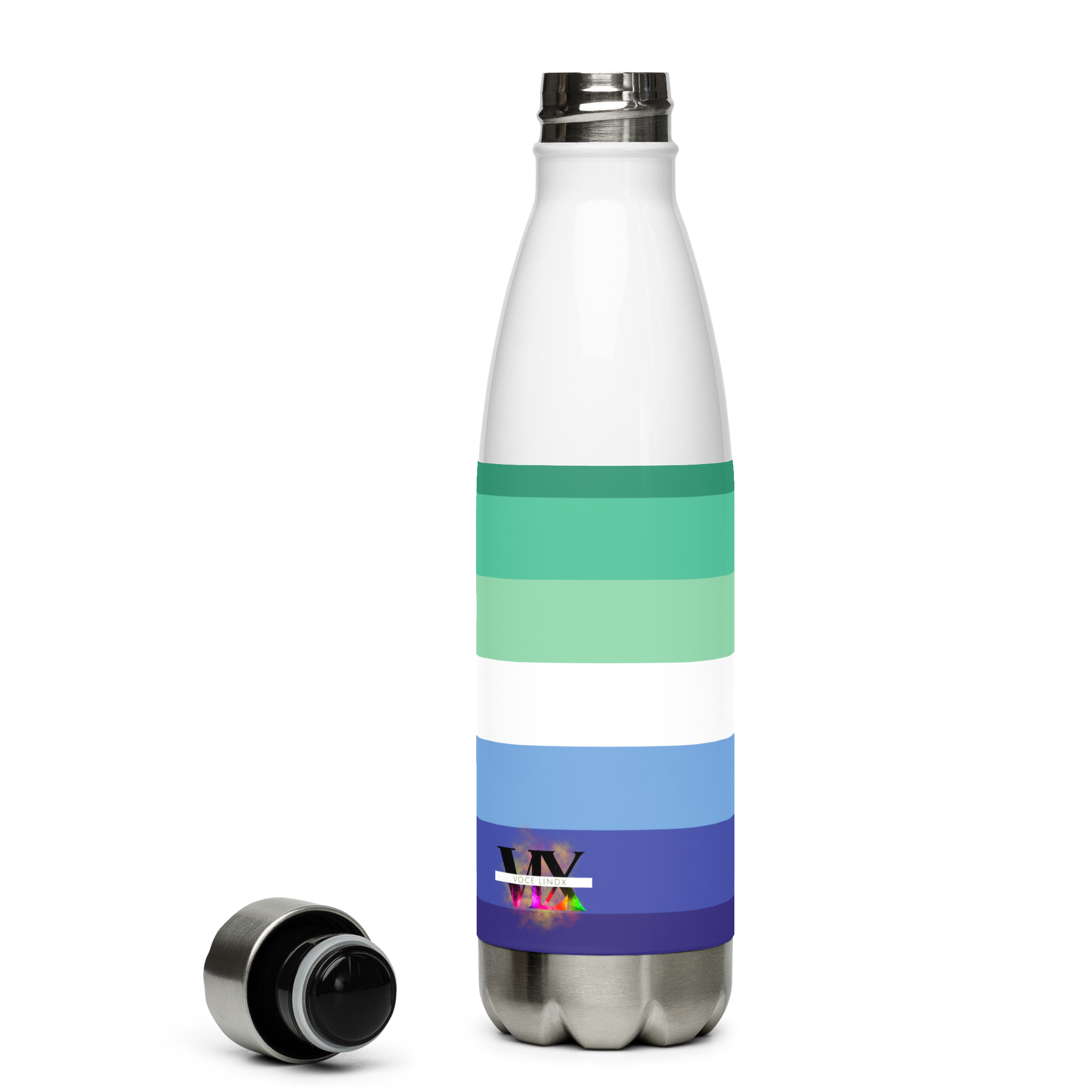 Garrafa de água de aço inoxidável Bandeira do Orgulho Gay