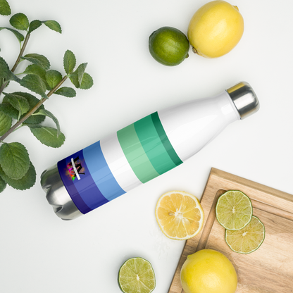 Garrafa de água de aço inoxidável Bandeira do Orgulho Gay