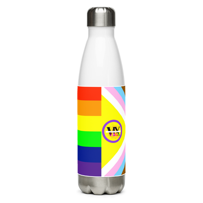 Garrafa de água de aço inoxidável Pride Intersex-Inclusive