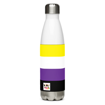Bandeira não binária de garrafa de água de aço inoxidável
