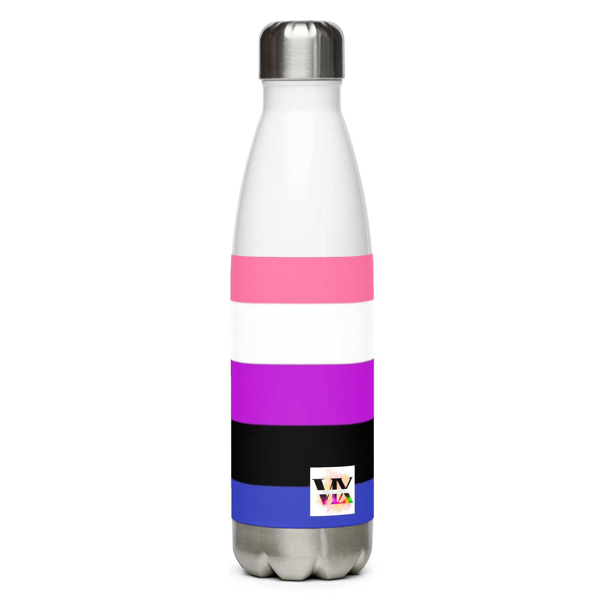 Botella de agua de acero inoxidable Genderfluid Pride