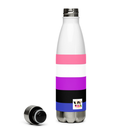 Botella de agua de acero inoxidable Genderfluid Pride