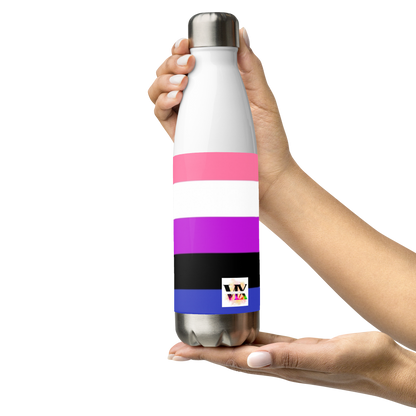 Botella de agua de acero inoxidable Genderfluid Pride