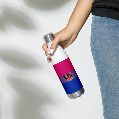 VOCE LINDX Bisexual Flag Stainless Steel Water Bottle – 500ml Double-Walled, Leak-Proof, Gloss Finish