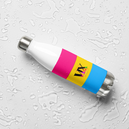 Garrafa de água de aço inoxidável Bandeira Pansexual