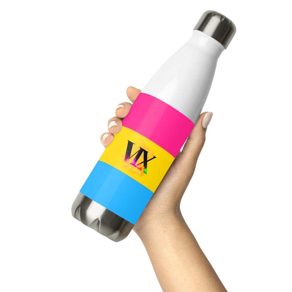 Garrafa de água de aço inoxidável Bandeira Pansexual