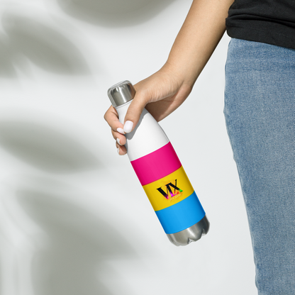 Garrafa de água de aço inoxidável Bandeira Pansexual
