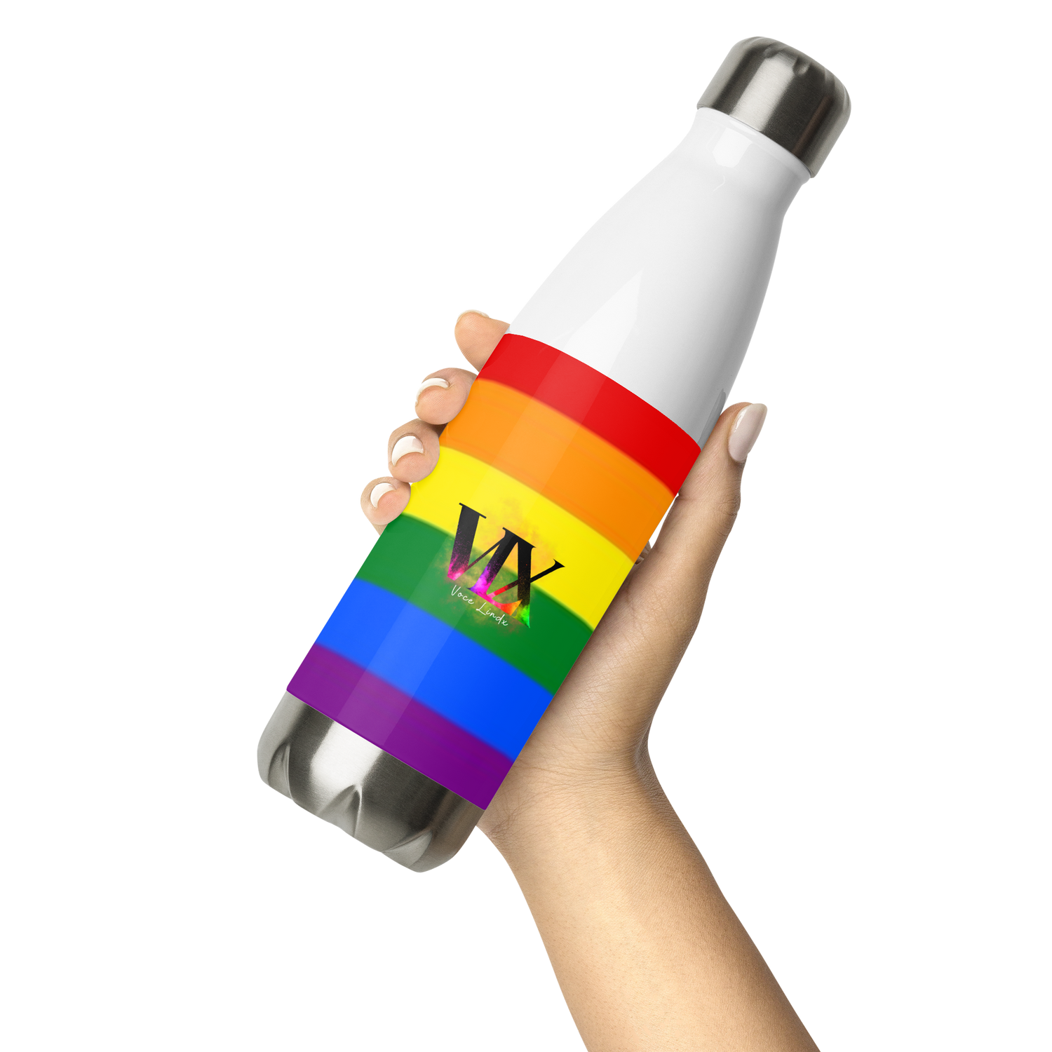 Botella de Agua de Acero Inoxidable LGBTQIA+ 6 colores