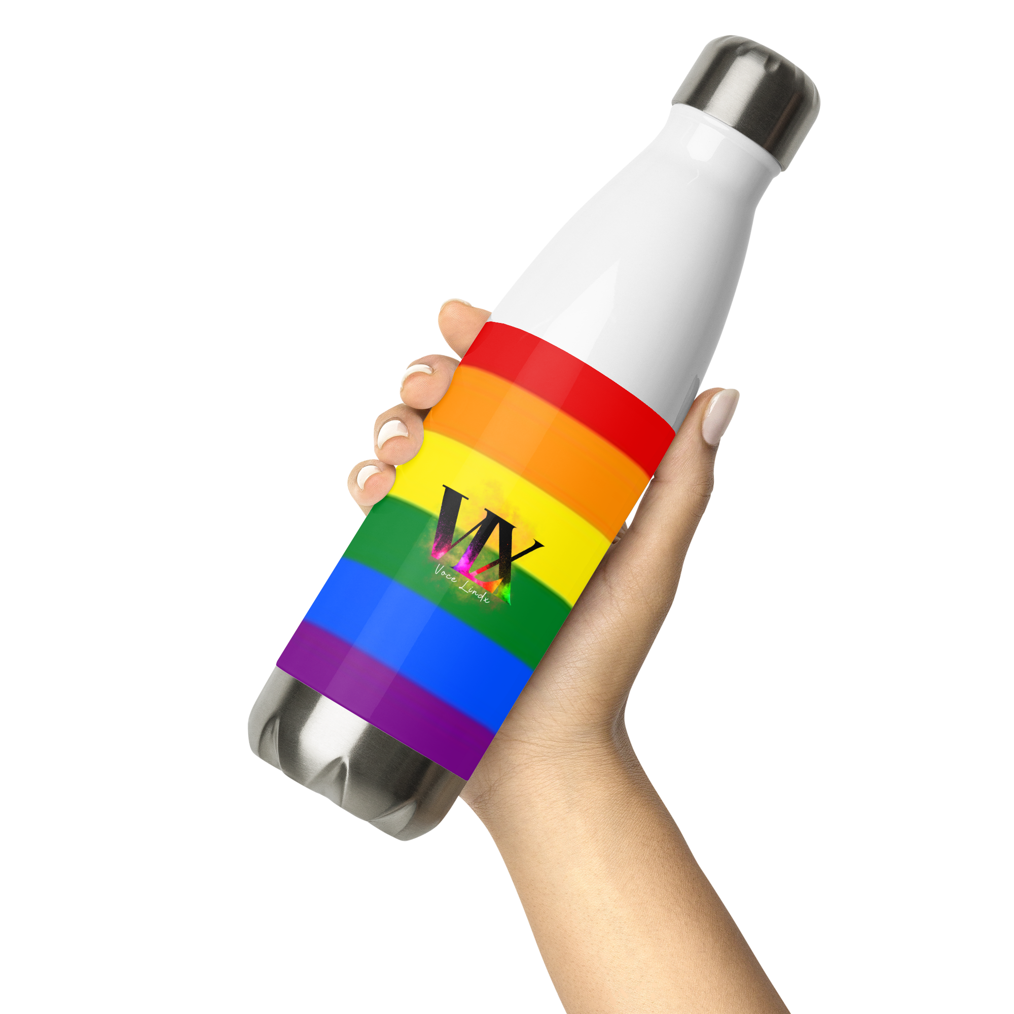 Botella de Agua de Acero Inoxidable LGBTQIA+ 6 colores