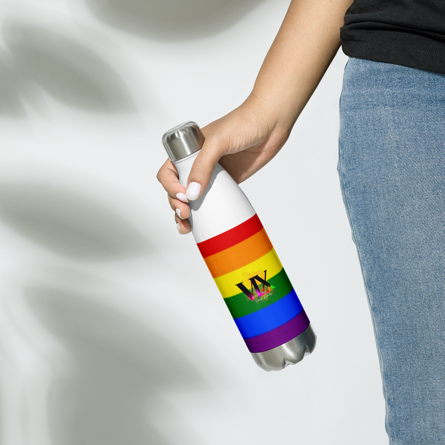 Botella de Agua de Acero Inoxidable LGBTQIA+ 6 colores