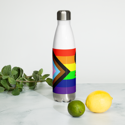 Botella de agua de acero inoxidable No binario y Orgullo Intersexual-Inclusivo