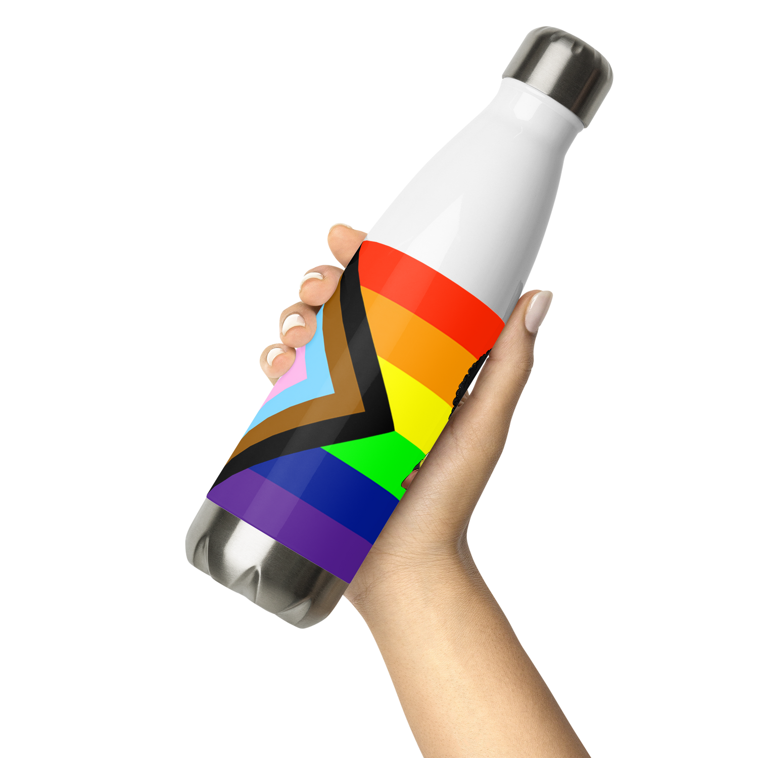 Botella de agua de acero inoxidable No binario y Orgullo Intersexual-Inclusivo