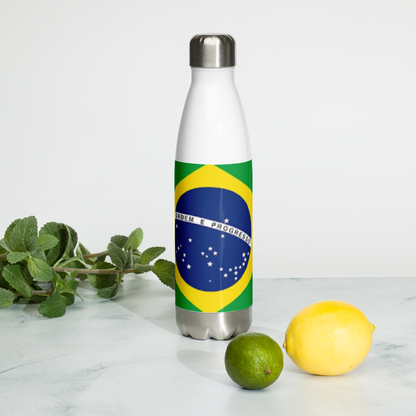 Botella de agua de acero inoxidable Bandera de Brasil
