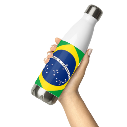 Botella de agua de acero inoxidable Bandera de Brasil