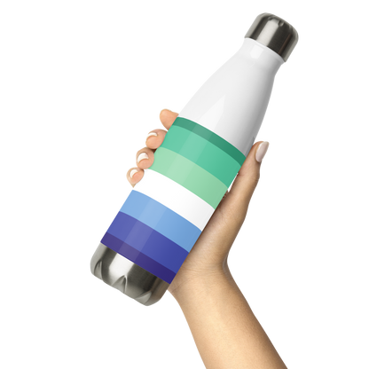 Garrafa de água de aço inoxidável Bandeira do Orgulho Gay