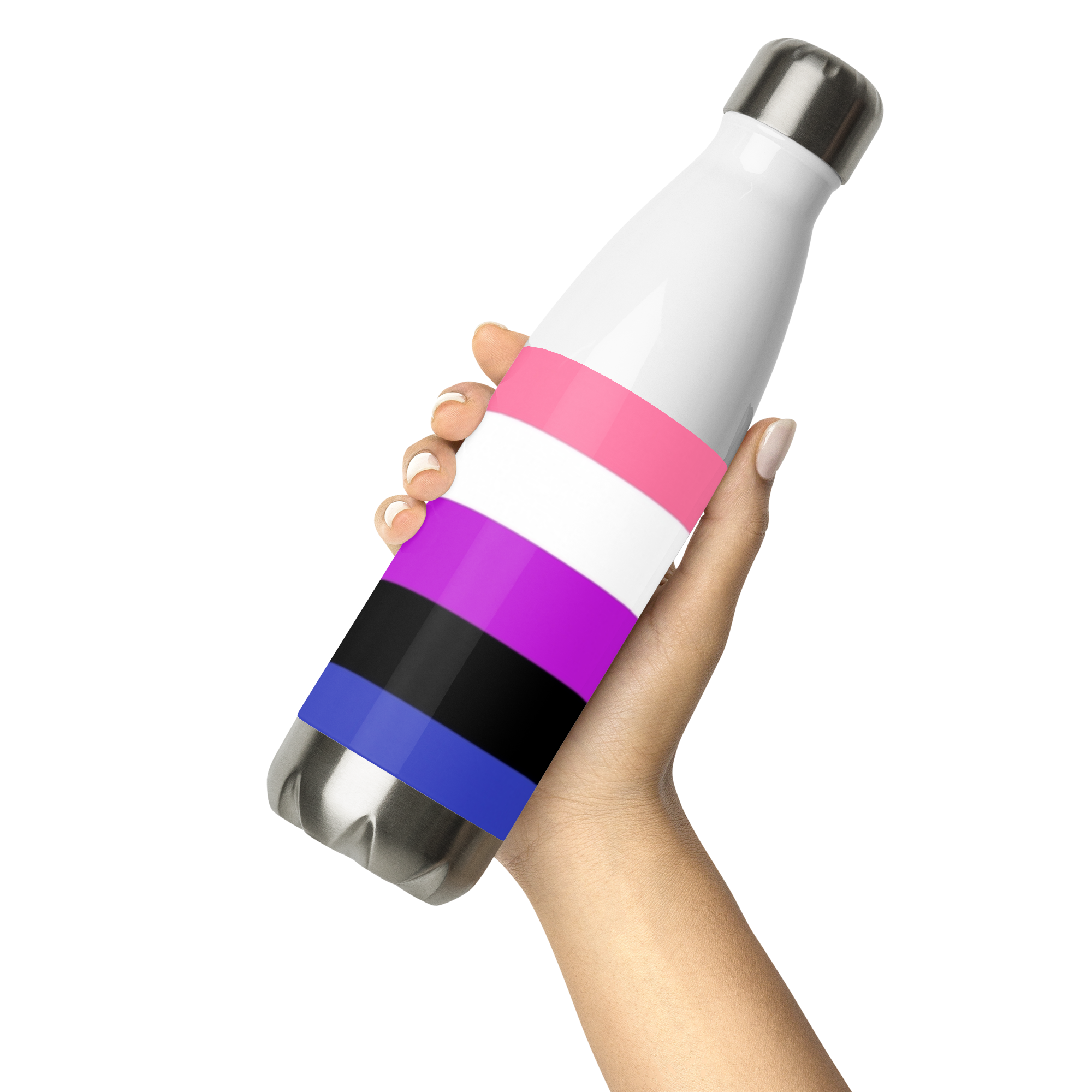 Botella de agua de acero inoxidable Genderfluid Pride