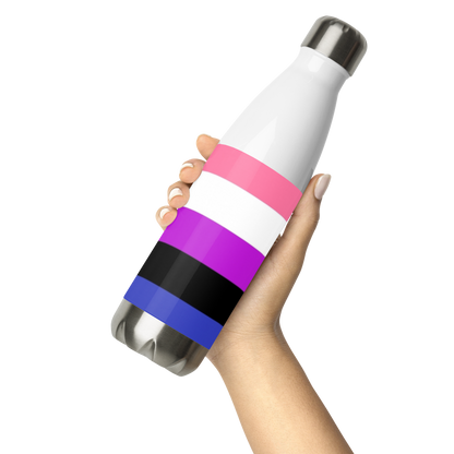 Botella de agua de acero inoxidable Genderfluid Pride