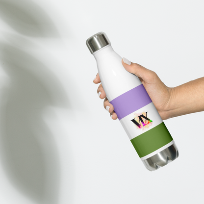 Botella de agua de acero inoxidable Bandera Genderqueer