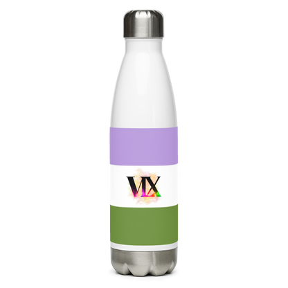 Botella de agua de acero inoxidable Bandera Genderqueer
