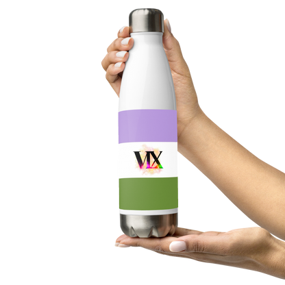Botella de agua de acero inoxidable Bandera Genderqueer