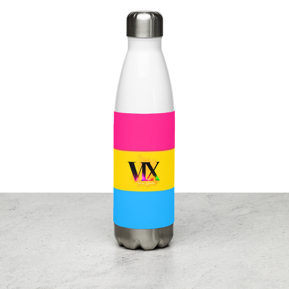 Garrafa de água de aço inoxidável Bandeira Pansexual