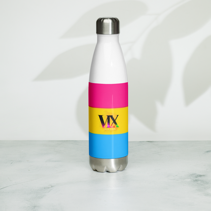 Garrafa de água de aço inoxidável Bandeira Pansexual