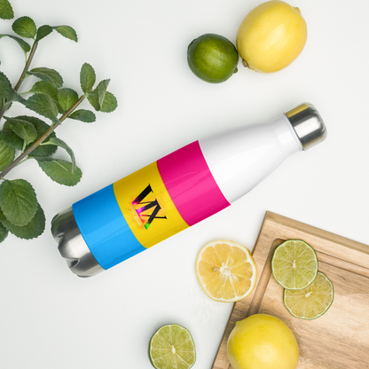 Garrafa de água de aço inoxidável Bandeira Pansexual
