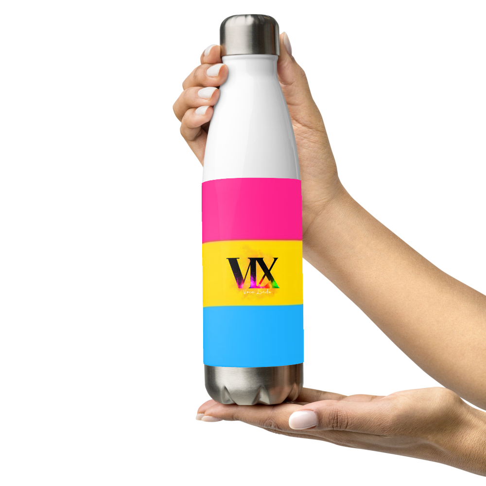 Garrafa de água de aço inoxidável Bandeira Pansexual