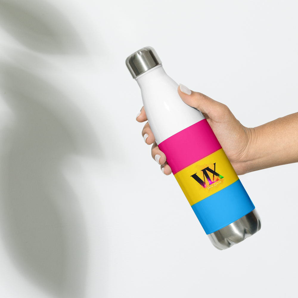 Garrafa de água de aço inoxidável Bandeira Pansexual