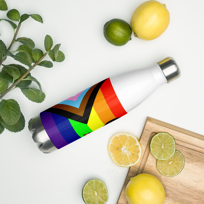 Botella de agua de acero inoxidable No binario y Orgullo Intersexual-Inclusivo