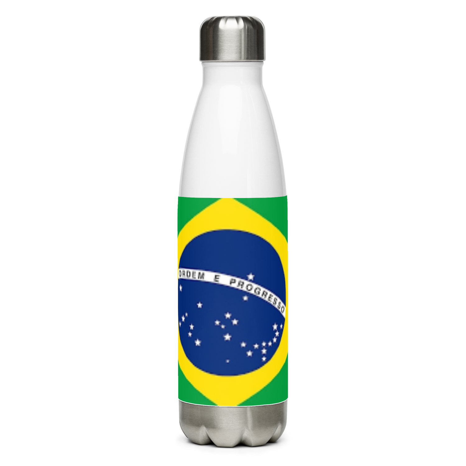 Botella de agua de acero inoxidable Bandera de Brasil