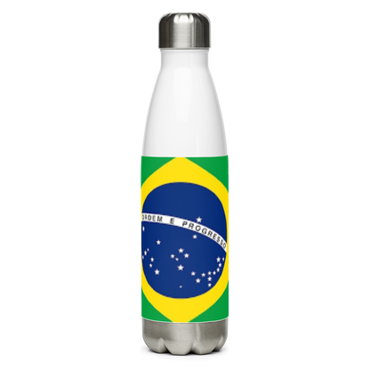 Botella de agua de acero inoxidable Bandera de Brasil