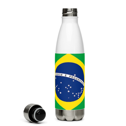 Botella de agua de acero inoxidable Bandera de Brasil
