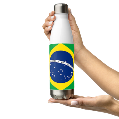 Botella de agua de acero inoxidable Bandera de Brasil