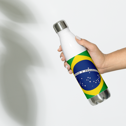 Botella de agua de acero inoxidable Bandera de Brasil