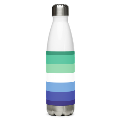 Garrafa de água de aço inoxidável Bandeira do Orgulho Gay