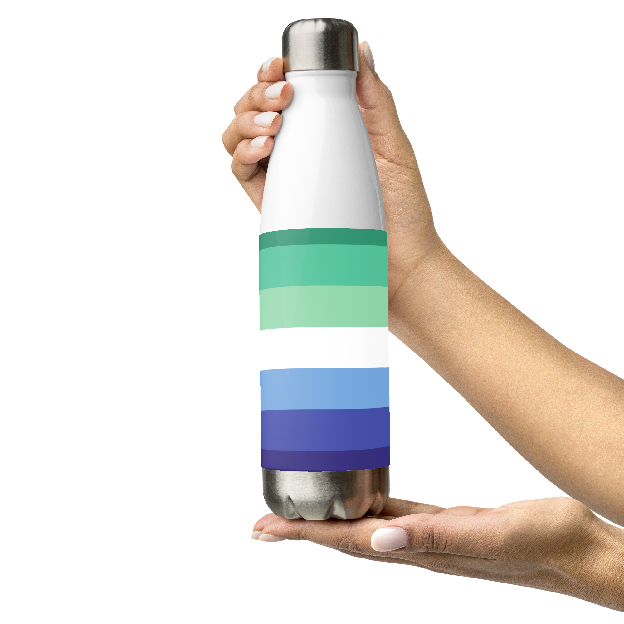 Garrafa de água de aço inoxidável Bandeira do Orgulho Gay