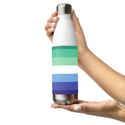 Garrafa de água de aço inoxidável Bandeira do Orgulho Gay