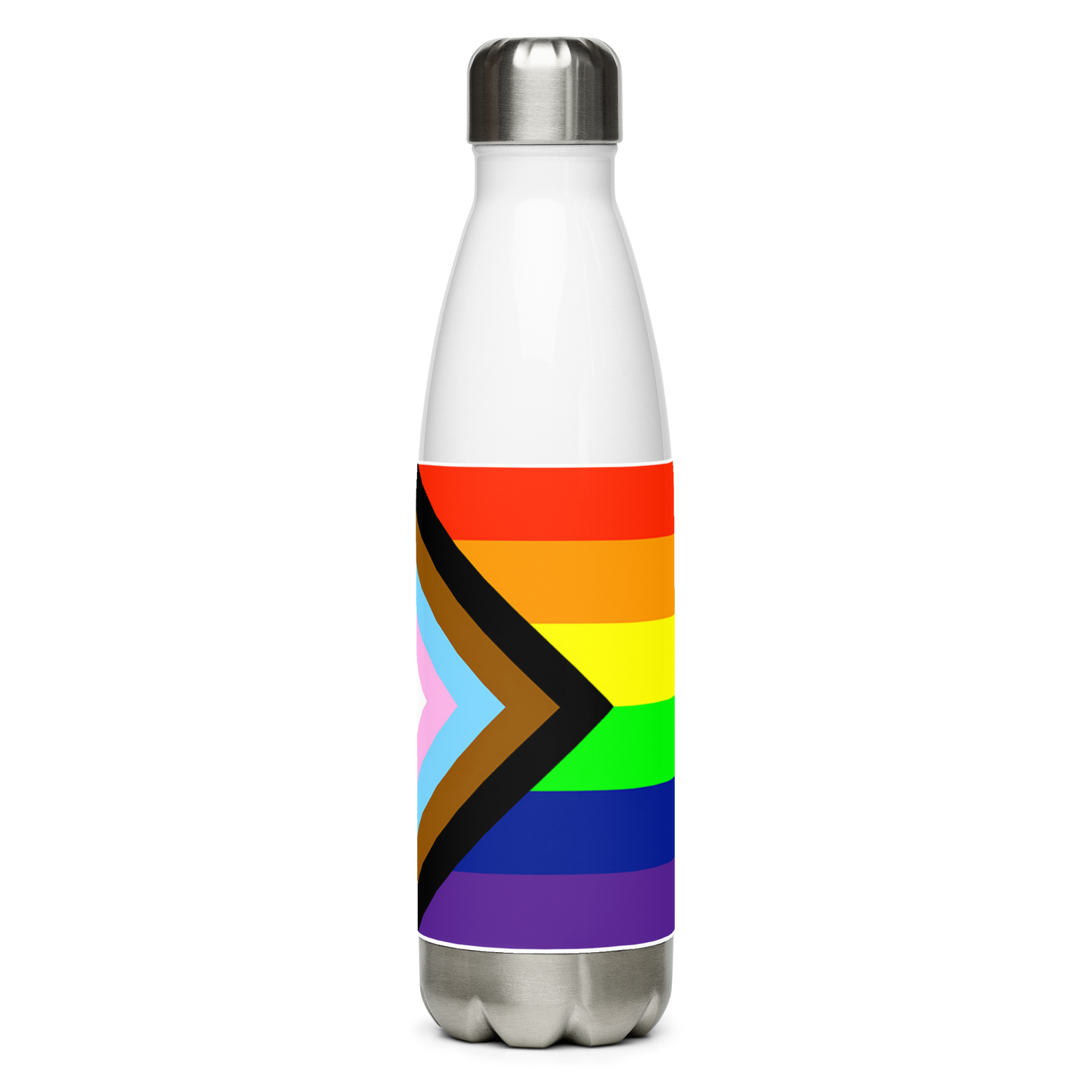 Garrafa de água de aço inoxidável Pride Intersex-Inclusive
