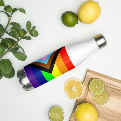 Garrafa de água de aço inoxidável Pride Intersex-Inclusive