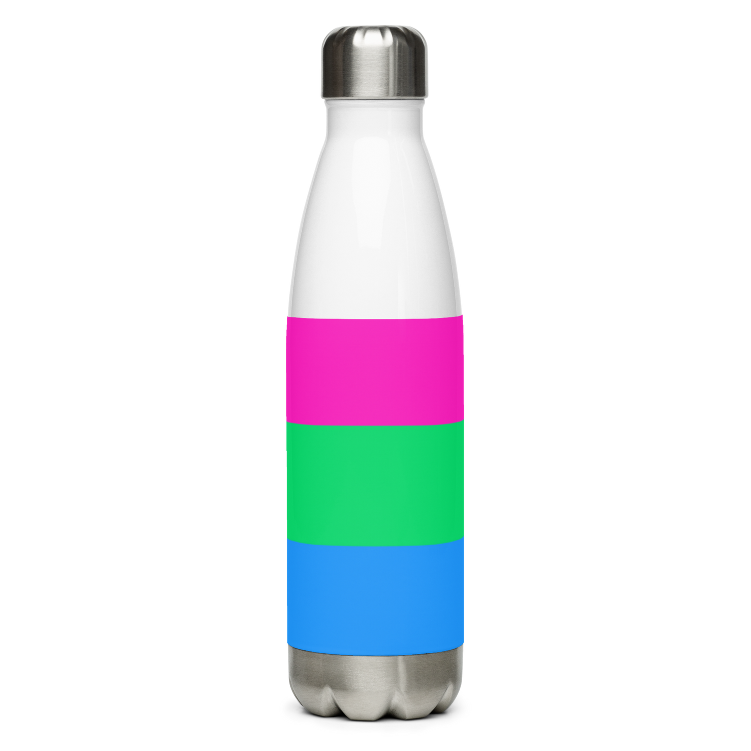 Bandeira polissexual de garrafa de água de aço inoxidável
