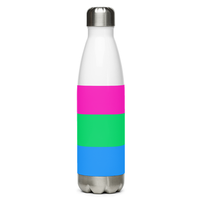 Bandeira polissexual de garrafa de água de aço inoxidável