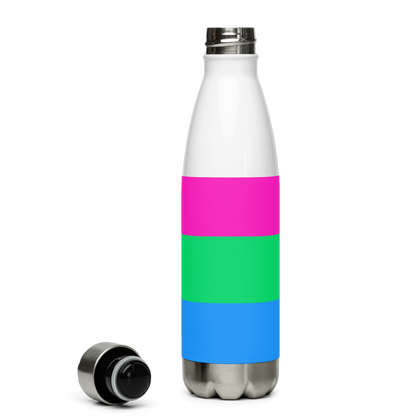 Bandeira polissexual de garrafa de água de aço inoxidável