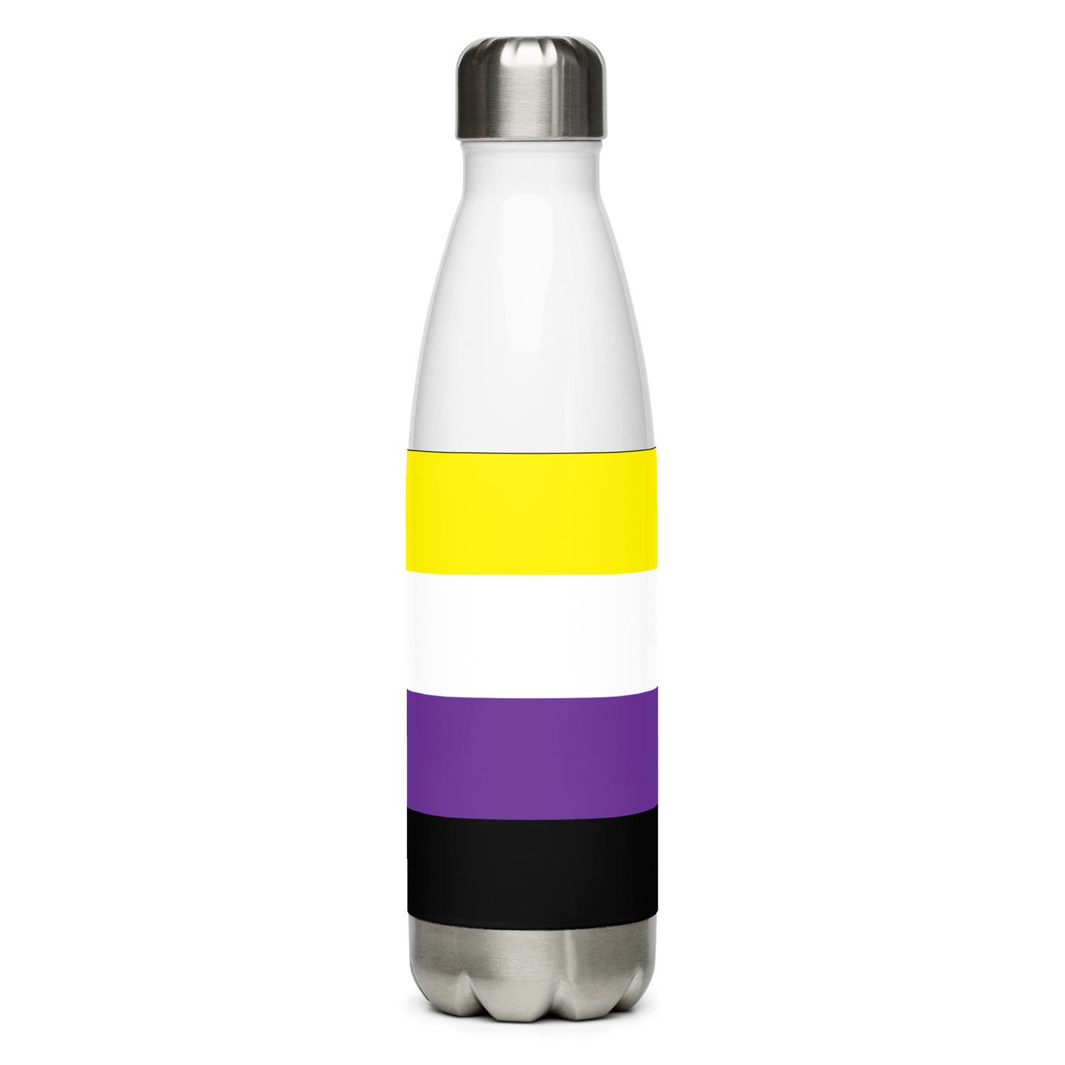 Bandeira não binária de garrafa de água de aço inoxidável