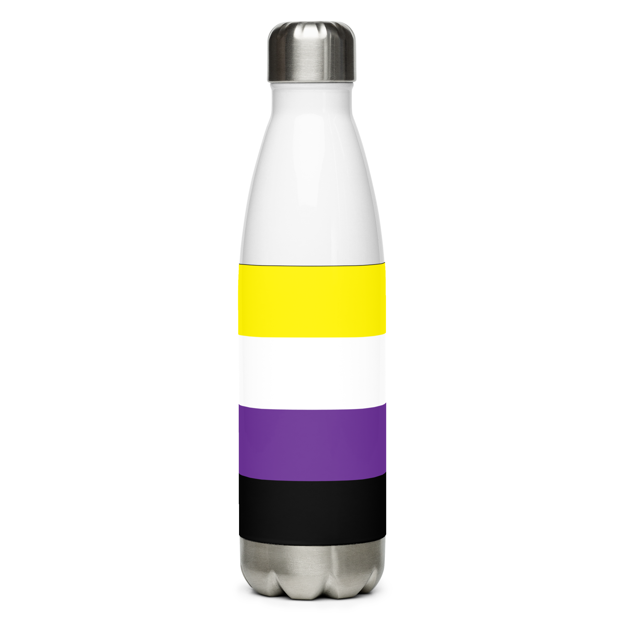 Bandeira não binária de garrafa de água de aço inoxidável