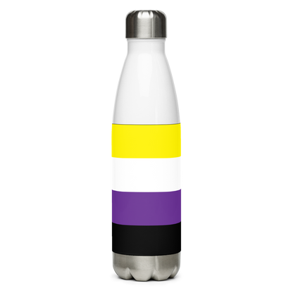 Bandeira não binária de garrafa de água de aço inoxidável